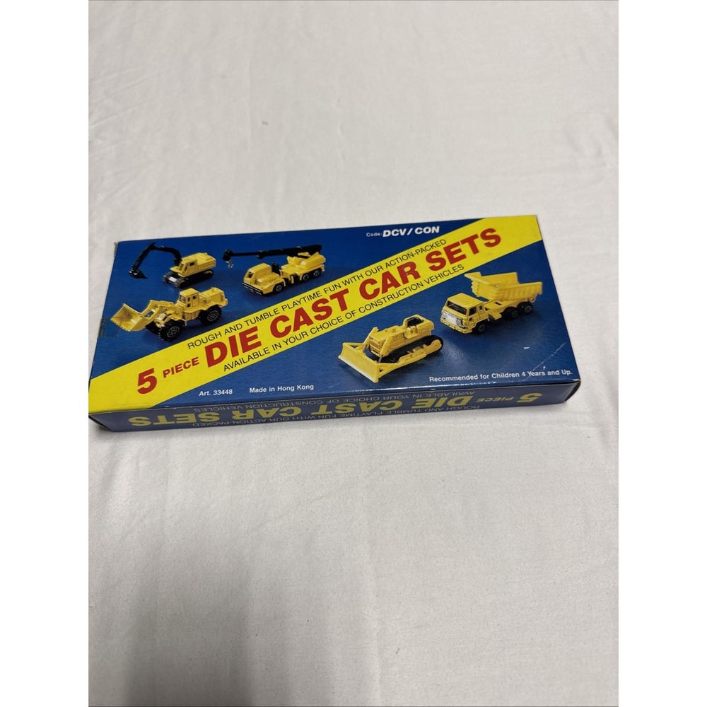 Vintage Die Cast Construction Vehicle 5 Piece Set